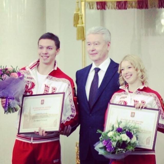 Дмитрий Соловьев, мэр Москвы и Екатерина Боброва